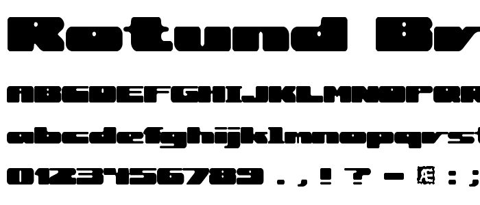 Rotund BRK font